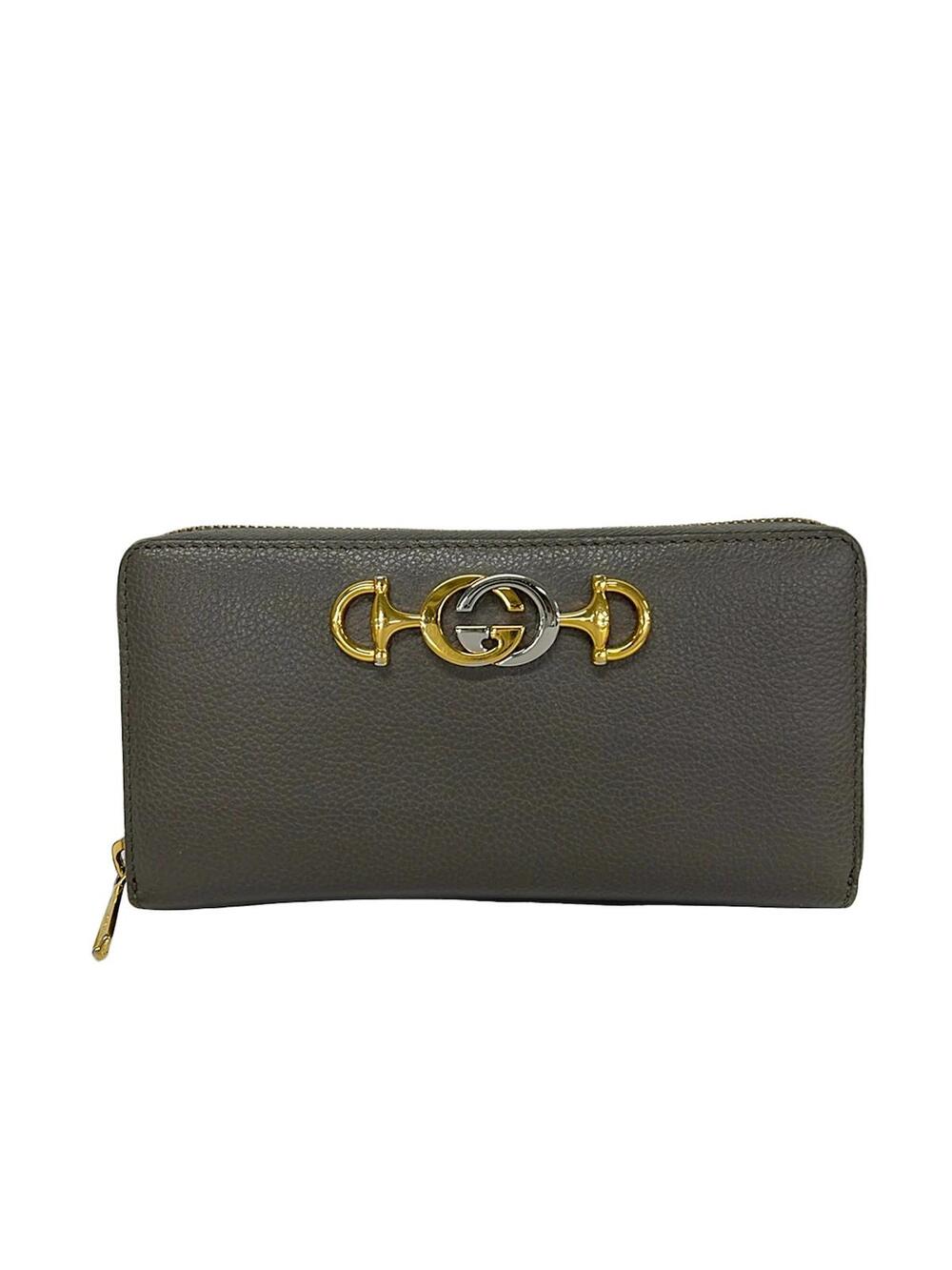 Gucci Zumi Gray Leather Long Wallet #278491G54B